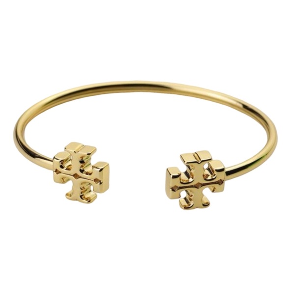 Tory Burch Jewelry - TORY BURCH • Gold Eleanor Double Logo Cuff Bracelet